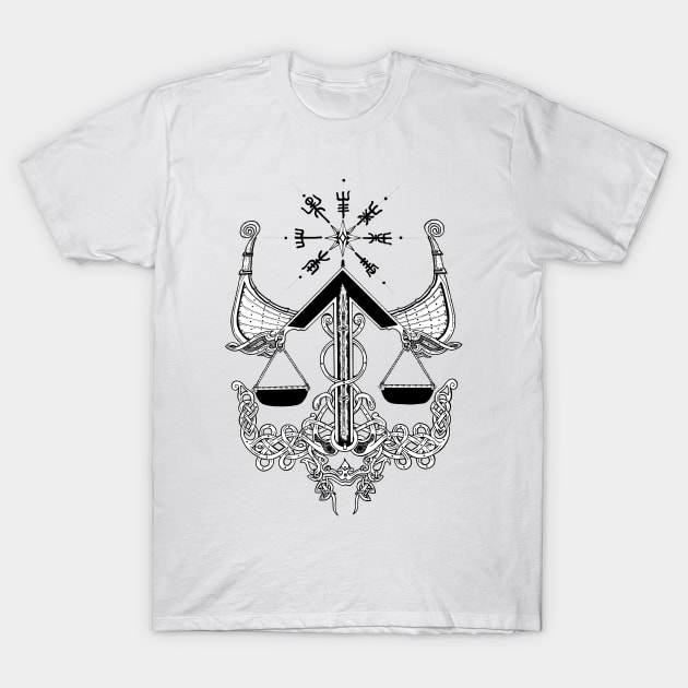 Tiwaz Norse Rune T-Shirt by odinseyecustoms